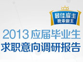 人人网发布2013应届生求职意向报告
